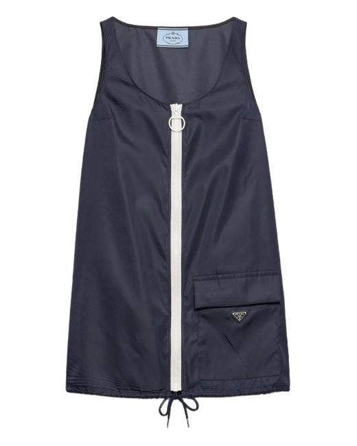 Prada Blue Re-Nylon Mini Dress