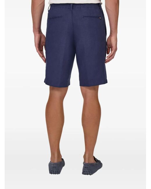 メンズ Boggi Linen Chino Shorts Blue