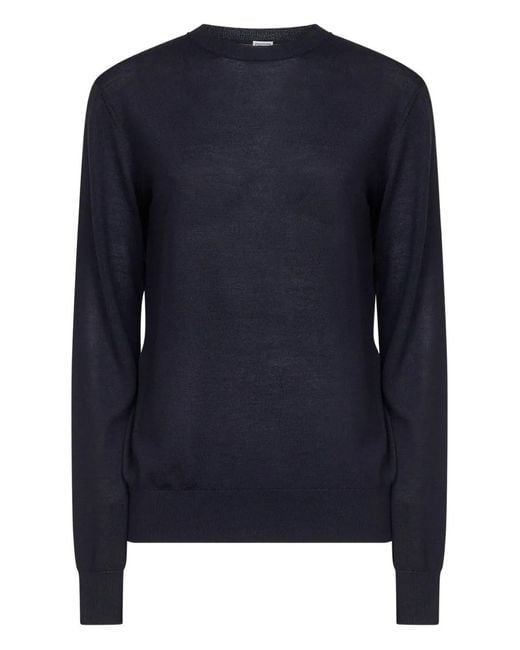 Totême Blue Ribbed Sweater