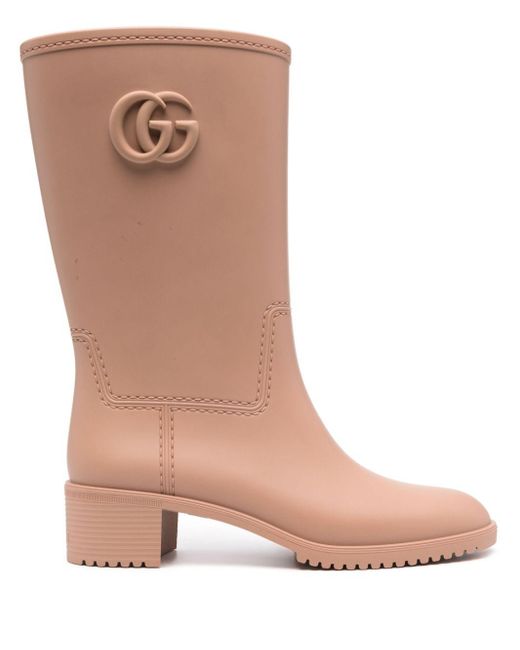 Gucci Brown Rubber Rain Boots