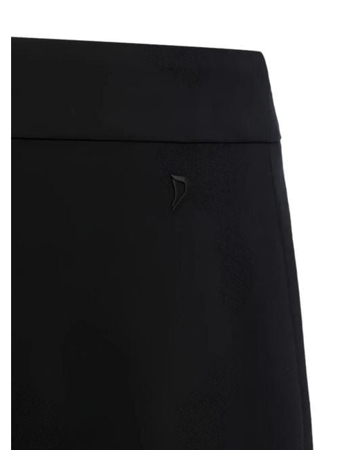Dondup Black Side-Slit Maxi Skirt