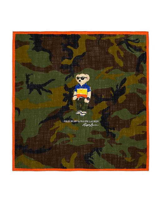 Polo Ralph Lauren Green Cotton Bear Scarf for men