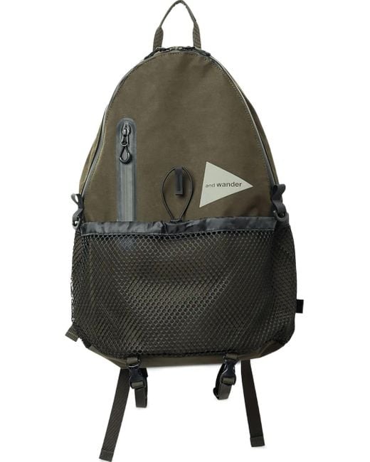 And Wander Gray Triangular-Logo Backpack for men
