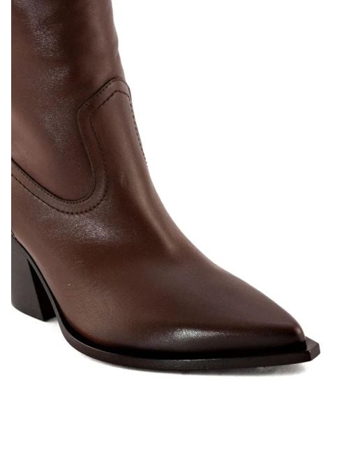 Elena Iachi ポインテッドトゥ ブーツ 90mm Brown