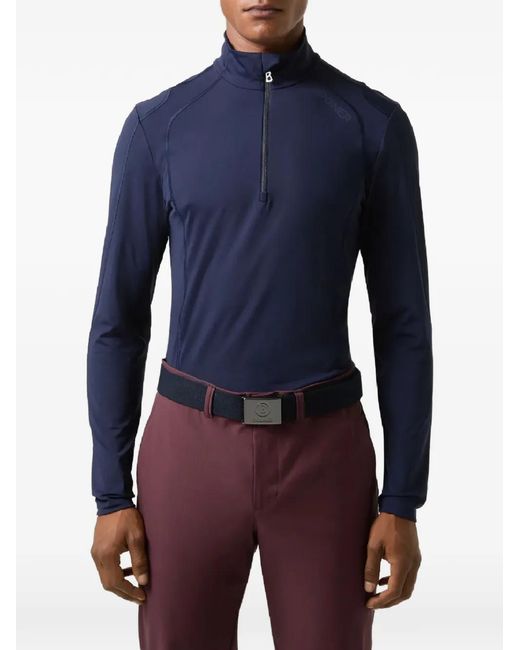 Bogner Blue Harry Mock-Neck Base Layers for men