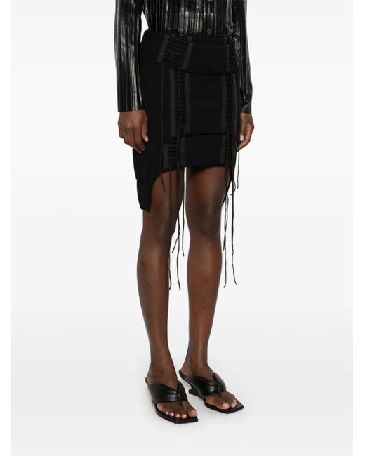 Helmut Lang Black Aviator Skirt.Af Vis