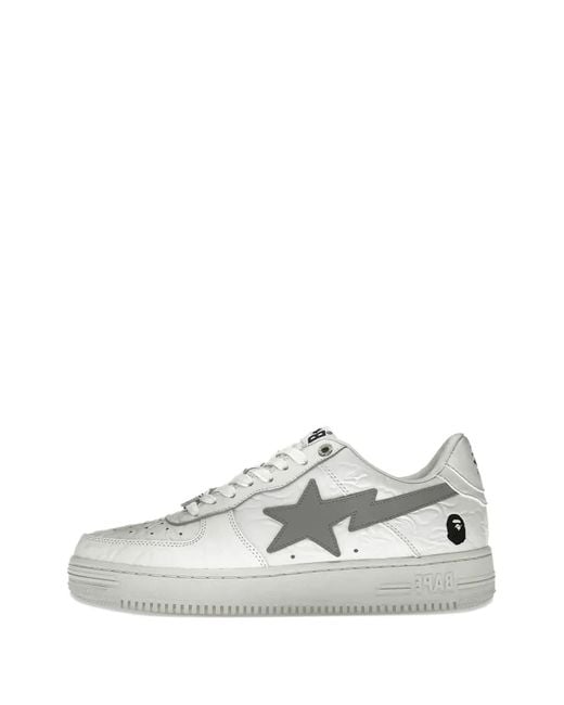 A Bathing Ape White Star Camouflage Sneakers for men