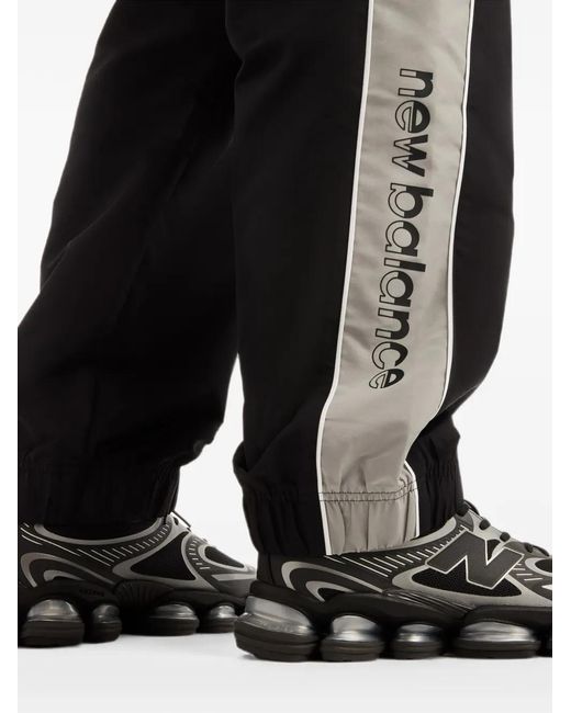 New Balance Black Pantalon Trackside À Design Tissé for men