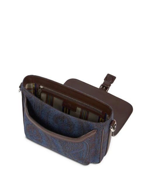 Etro Black Paisley-Jacquard Shoulder Bag for men