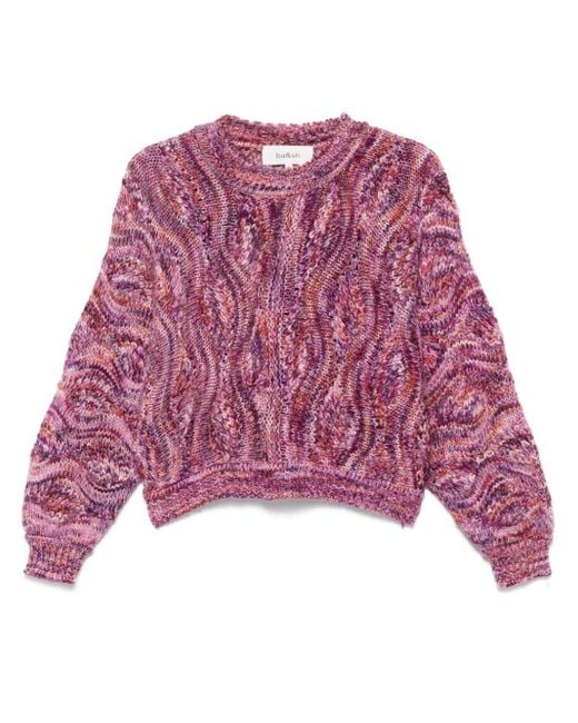 Ba&sh Red Marled Wool-Blend Knitted Sweater