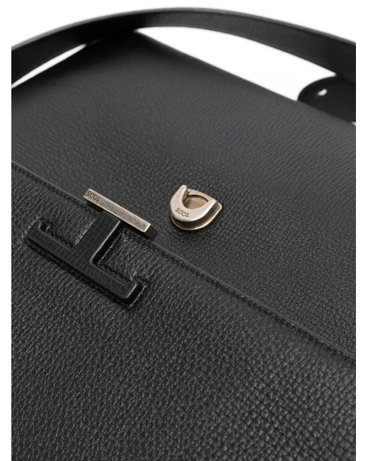 Tod's Black Small Timeless Leather Briefcase for men