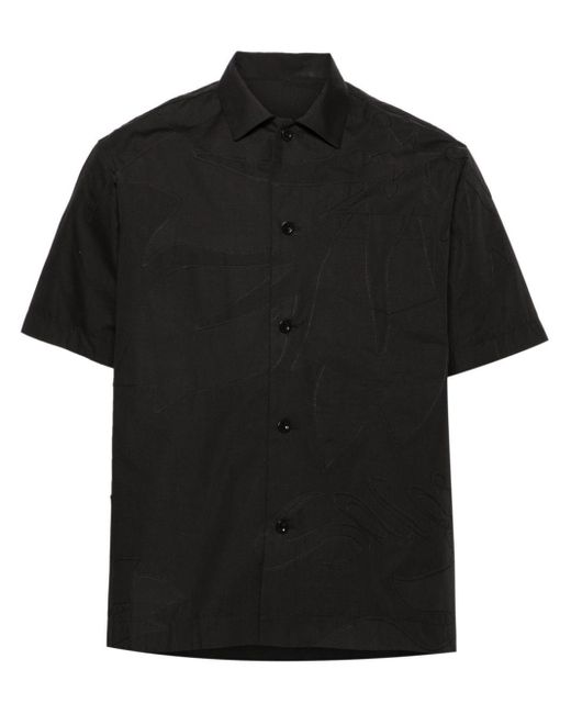 Camisa con motivo bordado Sacai de hombre de color Black