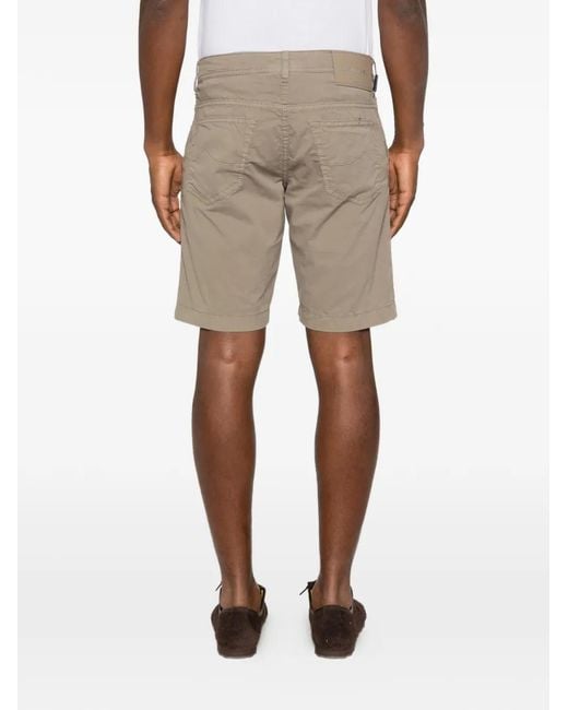 Jacob Cohen White Logo-Patch Shorts for men
