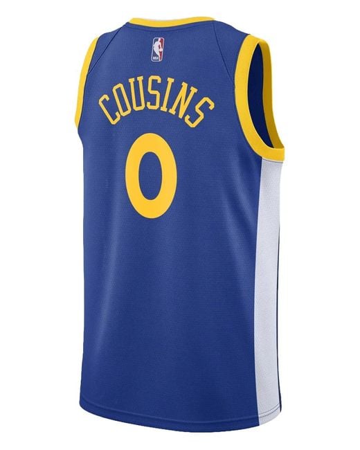 Nike Blue X Nba Golden State Warriors Demarcus Cousins Jersey for men