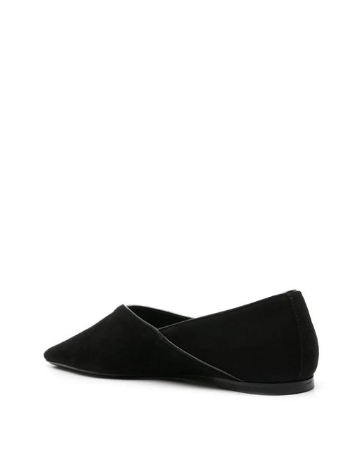 Totême  Black Suede Ballerina Flat