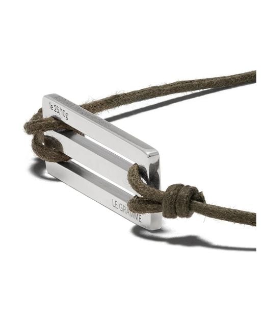 Le Gramme Metallic Cord Bracelet 25/10G