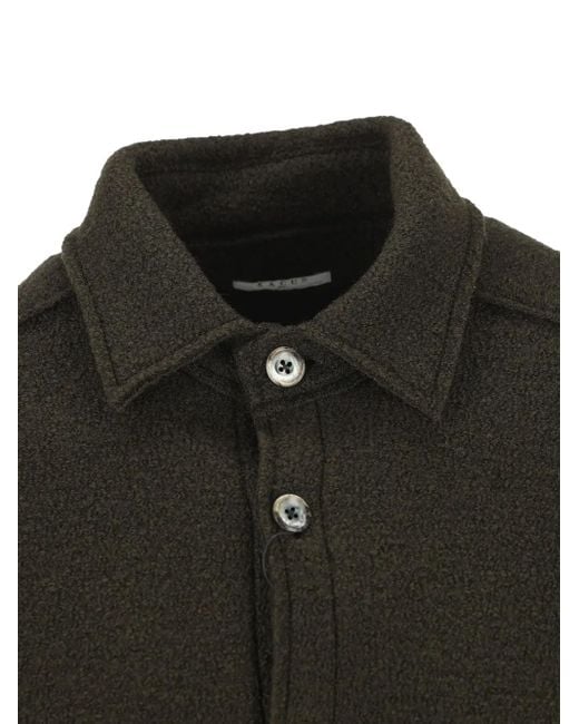 メンズ Xacus ボタン パッチポケット シャツ Black
