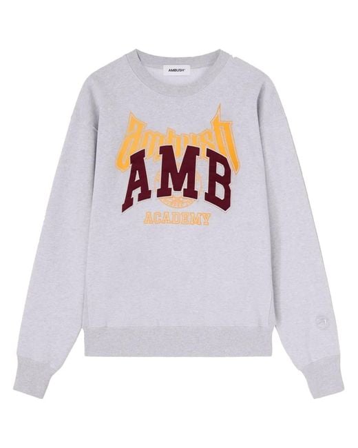 Ambush White Logo-Appliqué Sweatshirt for men