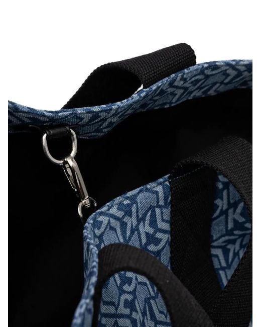 Karl Lagerfeld Blue Logo-Print Tote Bag