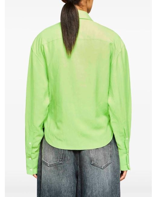 J.W. Anderson Green Draped Twisted Shirt