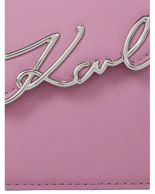 Karl Lagerfeld Purple K/Signature Tote Bag