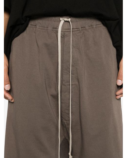 Pantalones cortos de deporte con tiro caído Rick Owens de hombre de color Gray