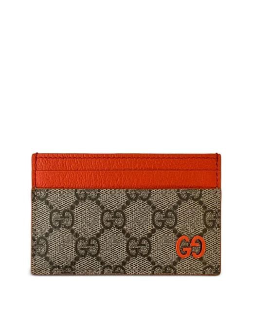 Gucci Red Gg-Monogram Card Case