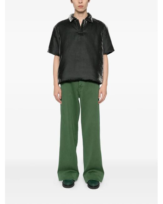 MASU Green Pique Trousers for men