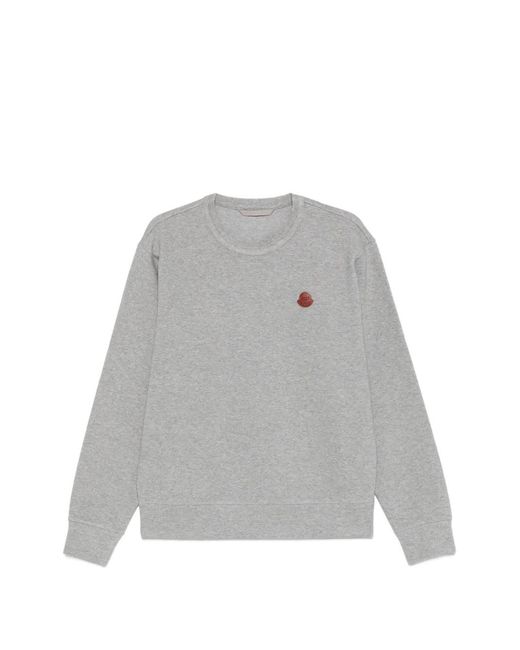 Sudadera Con Parche Del Logo Moncler de hombre de color Gray