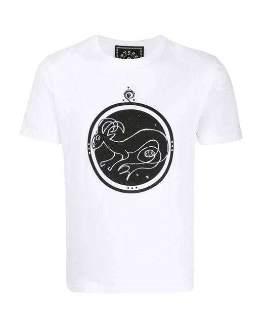 Swarovski White Capricorn Cotton T-Shirt