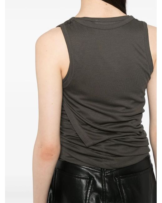 Helmut Lang Gray Scoop-Neck Tank Top