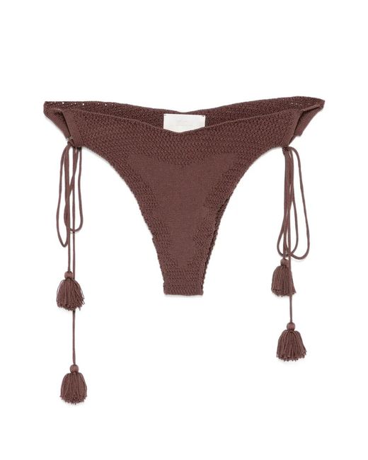 ELOU Purple Alba Crochet Bikini Bottoms