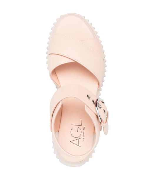Agl Attilio Giusti Leombruni Pink Aurora Platform Sandals