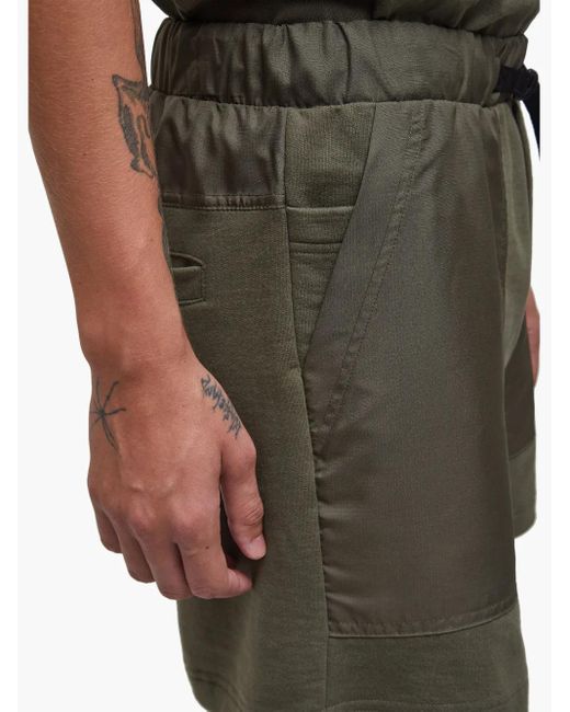 Osklen Green Panelled Bermuda Shorts for men