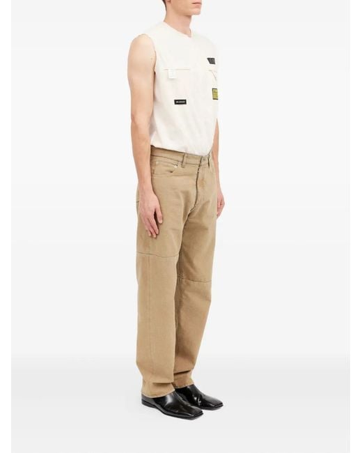 MM6 by Maison Margiela Natural Five Pocket Panelled Jeans for men