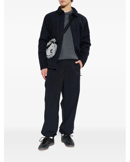 Stone Island Blue Ghost Button-Patch Jacket for men