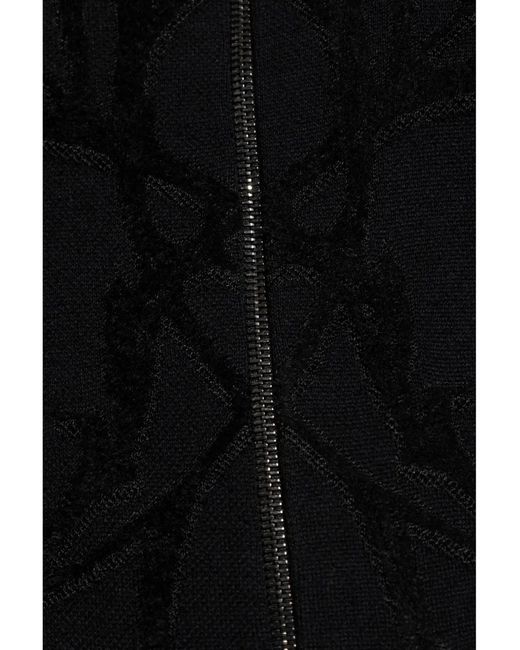Versace Black Zip-Up Cardigan for men