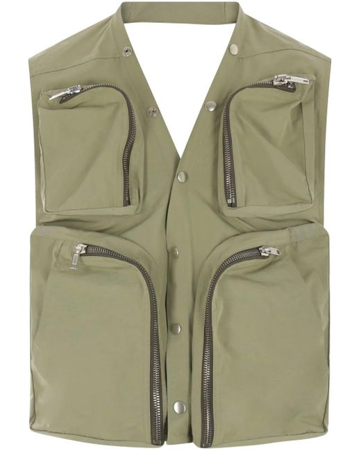 Rick Owens Green Cargo Vest for men