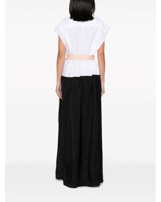 Fabiana Filippi White Cap-sleeve Cotton Shirt Dress