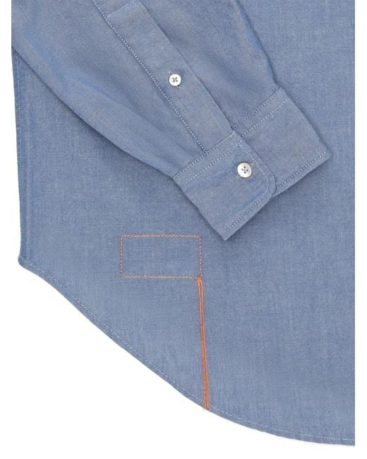 Fortela Blue King Chest-Pocket Shirt for men