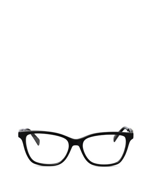 Longchamp Black Eckige Brille Mit Logo-Schild