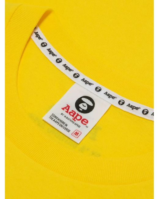Aape By A Bathing Ape Yellow Heart-Graphic T-Shirt