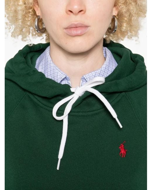 Polo Ralph Lauren Green Embroidered-Logo Hoodie