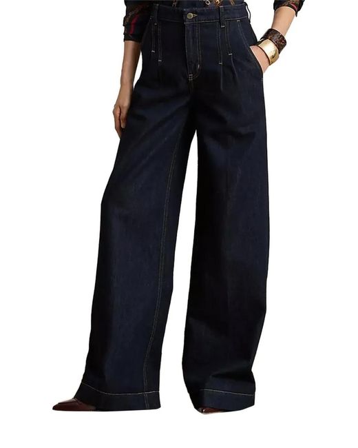Ralph Lauren Blue Pleated Jeans