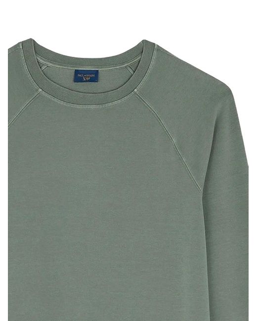 Paul & Shark Green X-Soft Raglan-Sleeve Sweatshirt for men