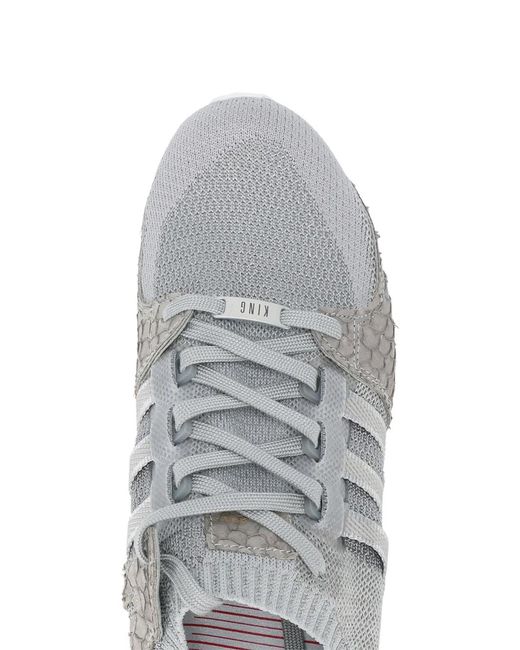 Adidas White X Pusha T Eqt Support Ultra Primeknit "Grayscale" Sneakers