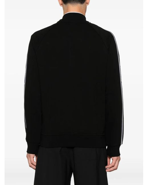 Karl Lagerfeld Black Zip-Up Cotton Jacket for men