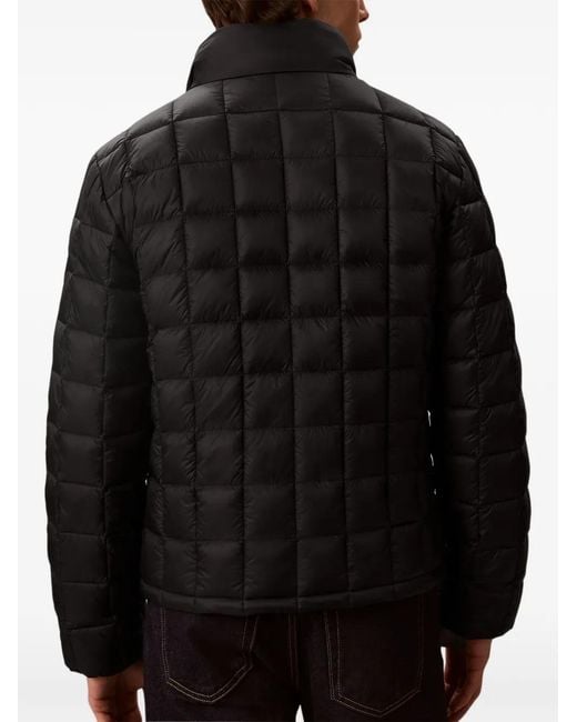 Calvin Klein Black Quilted Logo-Print Jacket for men