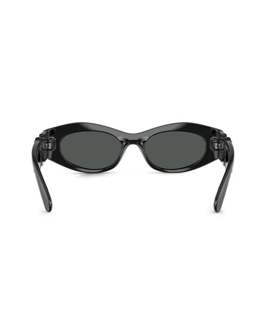 Versace Black Engraved-Medusa Plaque Sunglasses