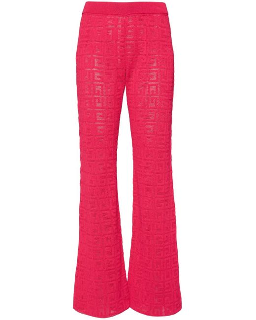 Givenchy オープンニット パンツ Red